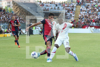 2022-08-05 - Lella (Cagliari ) and Christian Oulai Kouan (Perugia)
during the Italian Cup 2022-23  Match of Cagliari Calcio Vs Perugia on 5 August 2022 at the Unipol Domus Stadium, Cagliari, Italy  


 - CAGLIARI CALCIO VS AC PERUGIA - ITALIAN CUP - SOCCER