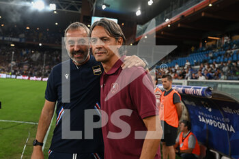 2022-08-05 - Marco Gianpaolo (Sampdoria) head coach   and Filippo Inzaghi (Reggina) head coach - UC SAMPDORIA VS REGGINA 1914 - ITALIAN CUP - SOCCER