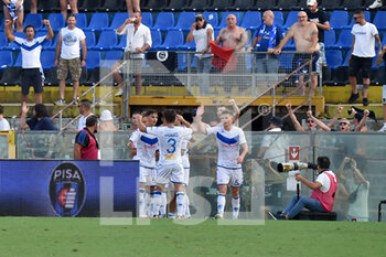 2022-08-06 - Players of Brescia celebrate - AC PISA VS BRESCIA CALCIO - ITALIAN CUP - SOCCER