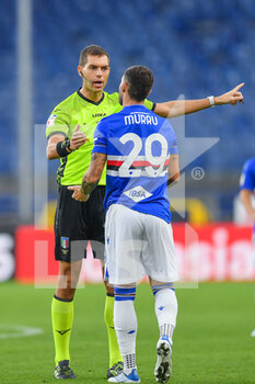 2022-10-20 - The Referee of the match Luca Zufferli
 to Udine
 ands Nicola Murru (Sampdoria) - UC SAMPDORIA VS ASCOLI CALCIO - ITALIAN CUP - SOCCER