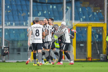 2022-10-20 - Team Ascoli, celebrates after scoring a goal 1 - 1 - UC SAMPDORIA VS ASCOLI CALCIO - ITALIAN CUP - SOCCER