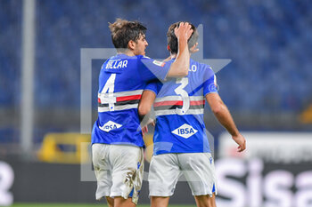 2022-10-20 - Julian Jeffrey Gaston Chabot and Tommaso Augello celebrates after scoring a goal 2 - 2 - UC SAMPDORIA VS ASCOLI CALCIO - ITALIAN CUP - SOCCER