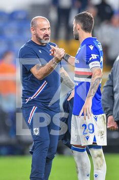 2022-10-20 - Dejan Stankovic and Nicola Murru (Sampdoria) celebrates after scoring a match - UC SAMPDORIA VS ASCOLI CALCIO - ITALIAN CUP - SOCCER