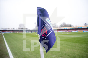 2022-01-23 - Illustration corner flag, logo during the Women's English championship, FA Women's Super League football match between Brighton and Hove Albion and Chelsea on January 23, 2022 at The People's Pension Stadium, Crawley, England - BRIGHTON AND HOVE ALBION VS CHELSEA - ENGLISH FA WOMEN'S SUPER LEAGUE - SOCCER