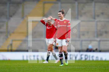 2022-01-23 - Manchester United midfielder Hayley Ladd (12) celebrates a goal 2-0 during the Women's English championship, FA Women's Super League football match between Manchester United and Tottenham Hotspur on January 23, 2022 at Leigh Sports Village, Leigh, England - MANCHESTER UNITED VS TOTTENHAM HOTSPUR - ENGLISH FA WOMEN'S SUPER LEAGUE - SOCCER
