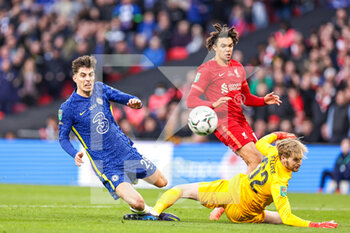 2022-02-27 - Kai Havertz (29) of Chelsea and Caoimhin Kelleher of Liverpool during the English League Cup, Carabao Cup Final football match between Chelsea and Liverpool on February 27, 2022 at Wembley Stadium in London, England - FINAL - CHELSEA VS LIVERPOOL - ENGLISH LEAGUE CUP - SOCCER