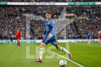2022-02-27 - Christian Pulisic (10) of Chelsea during the English League Cup, Carabao Cup Final football match between Chelsea and Liverpool on February 27, 2022 at Wembley Stadium in London, England - FINAL - CHELSEA VS LIVERPOOL - ENGLISH LEAGUE CUP - SOCCER