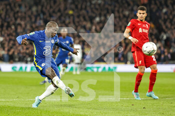 2022-02-27 - Ngolo Kante (7) of Chelsea during the English League Cup, Carabao Cup Final football match between Chelsea and Liverpool on February 27, 2022 at Wembley Stadium in London, England - FINAL - CHELSEA VS LIVERPOOL - ENGLISH LEAGUE CUP - SOCCER