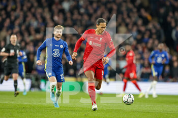 2022-02-27 - Virgil van Dijk (4) of Liverpool during the English League Cup, Carabao Cup Final football match between Chelsea and Liverpool on February 27, 2022 at Wembley Stadium in London, England - FINAL - CHELSEA VS LIVERPOOL - ENGLISH LEAGUE CUP - SOCCER