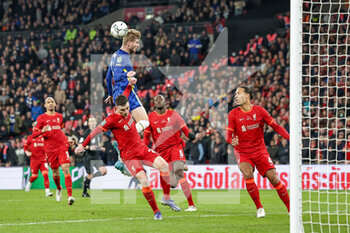 2022-02-27 - Timo Werner (11) of Chelsea and Andrew Robertson (26) of Liverpool during the English League Cup, Carabao Cup Final football match between Chelsea and Liverpool on February 27, 2022 at Wembley Stadium in London, England - FINAL - CHELSEA VS LIVERPOOL - ENGLISH LEAGUE CUP - SOCCER