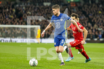2022-02-27 - Jorginho (5) of Chelsea during the English League Cup, Carabao Cup Final football match between Chelsea and Liverpool on February 27, 2022 at Wembley Stadium in London, England - FINAL - CHELSEA VS LIVERPOOL - ENGLISH LEAGUE CUP - SOCCER
