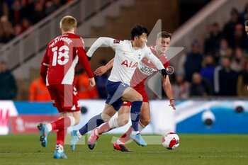 2022-03-01 - Tottenham Hotspur forward Son Heung-Min (7) during the English FA Cup football match between Middlesbrough and Tottenham Hotspur on March 1, 2022 at the Riverside Stadium in Middlesbrough, England - MIDDLESBROUGH VS TOTTENHAM HOTSPUR - ENGLISH LEAGUE CUP - SOCCER