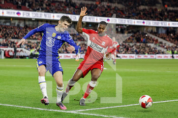 2022-03-19 - Christian Pulisic (10) of Chelsea during the English FA Cup, quarters-final football match between Middlesbrough and Chelsea on March 19, 2022 at the Riverside Stadium in Middlesbrough, England - MIDDLESBROUGH VS CHELSEA - ENGLISH LEAGUE CUP - SOCCER
