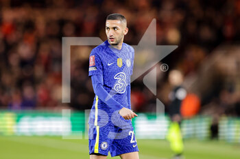 2022-03-19 - Hakim Ziyech (22) of Chelsea during the English FA Cup, quarters-final football match between Middlesbrough and Chelsea on March 19, 2022 at the Riverside Stadium in Middlesbrough, England - MIDDLESBROUGH VS CHELSEA - ENGLISH LEAGUE CUP - SOCCER