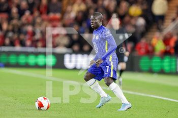 2022-03-19 - Ngolo Kante (7) of Chelsea during the English FA Cup, quarters-final football match between Middlesbrough and Chelsea on March 19, 2022 at the Riverside Stadium in Middlesbrough, England - MIDDLESBROUGH VS CHELSEA - ENGLISH LEAGUE CUP - SOCCER