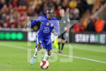 2022-03-19 - Ngolo Kante (7) of Chelsea during the English FA Cup, quarters-final football match between Middlesbrough and Chelsea on March 19, 2022 at the Riverside Stadium in Middlesbrough, England - MIDDLESBROUGH VS CHELSEA - ENGLISH LEAGUE CUP - SOCCER