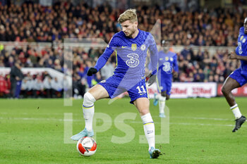 2022-03-19 - Timo Werner (11) of Chelsea during the English FA Cup, quarters-final football match between Middlesbrough and Chelsea on March 19, 2022 at the Riverside Stadium in Middlesbrough, England - MIDDLESBROUGH VS CHELSEA - ENGLISH LEAGUE CUP - SOCCER