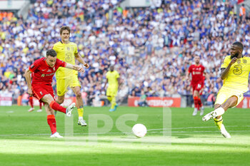 2022-05-14 - Diogo Jota (20) of Liverpool shoots during the English FA Cup, Final football match between Chelsea and Liverpool on May 14, 2022 at Wembley Stadium in London, England - FINAL - CHELSEA VS LIVERPOOL - ENGLISH LEAGUE CUP - SOCCER
