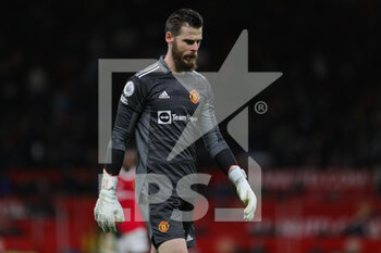 2022-01-04 - Manchester United Goalkeeper David De Gea (1) dejected during the English championship Premier League football match between Manchester United and Wolverhampton Wanderers on January 3, 2022 at Old Trafford in Manchester, England - MANCHESTER UNITED VS WOLVERHAMPTON WANDERERS - ENGLISH PREMIER LEAGUE - SOCCER