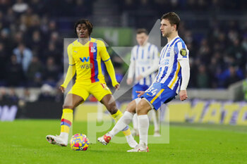 2022-01-15 - Brighton and Hove Albion defender Joel Veltman during the English championship Premier League football match between Brighton and Hove Albion and Crystal Palace on January 14, 2022 at the American Express Community Stadium in Brighton and Hove, England - BRIGHTON AND HOVE ALBION VS CRYSTAL PALACE - ENGLISH PREMIER LEAGUE - SOCCER