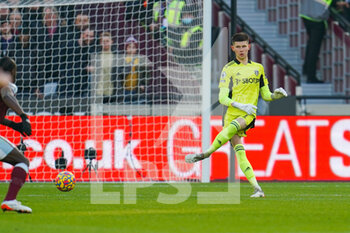 2022-01-16 - Leeds United goalkeeper Illan Meslier during the English championship Premier League football match between West Ham United and Leeds United on January 16, 2022 at the London Stadium in London, England - WEST HAM UNITED VS LEEDS UNITED - ENGLISH PREMIER LEAGUE - SOCCER