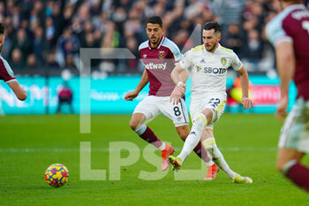 2022-01-16 - Leeds United midfielder Jack Harrison during the English championship Premier League football match between West Ham United and Leeds United on January 16, 2022 at the London Stadium in London, England - WEST HAM UNITED VS LEEDS UNITED - ENGLISH PREMIER LEAGUE - SOCCER