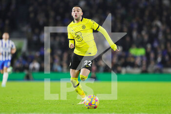 2022-01-19 - Chelsea Midfielder Hakim Ziyech during the English championship Premier League football match between Brighton and Hove Albion and Chelsea on January 18, 2022 at the American Express Community Stadium in Brighton and Hove, England - BRIGHTON AND HOVE ALBION VS CHELSEA - ENGLISH PREMIER LEAGUE - SOCCER