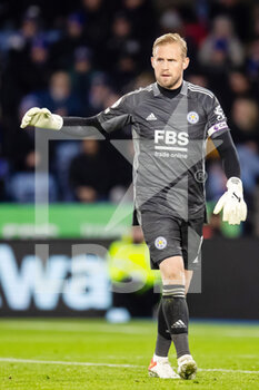 2022-01-19 - Leicester City Goalkeeper Kasper Schmeichel during the English championship Premier League football match between Leicester City and Tottenham Hotspur on January 19, 2022 at the King Power Stadium in Leicester, England - LEICESTER CITY VS TOTTENHAM HOTSPUR - ENGLISH PREMIER LEAGUE - SOCCER