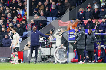 2022-01-24 - Crystal Palace Manager Patrick Vieria and Liverpool manager Jurgen Klopp during the English championship Premier League football match between Crystal Palace and Liverpool on January 23, 2022 at Selhurst Park in London, England - CRYSTAL PALACE VS LIVERPOOL - ENGLISH PREMIER LEAGUE - SOCCER