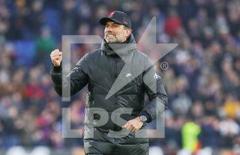 2022-01-24 - Liverpool manager Jurgen Klopp celebrates after the English championship Premier League football match between Crystal Palace and Liverpool on January 23, 2022 at Selhurst Park in London, England - CRYSTAL PALACE VS LIVERPOOL - ENGLISH PREMIER LEAGUE - SOCCER