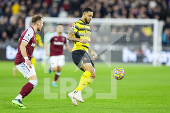 2022-02-08 - Joshua King (7) of Watford during the English championship Premier League football match between West Ham United and Watford on February 8, 2022 at the London Stadium in London, England - WEST HAM UNITED VS WATFORD - ENGLISH PREMIER LEAGUE - SOCCER