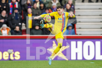 2022-02-12 - Joel Ward (2) of Crystal Palace during the English championship Premier League football match between Brentford and Crystal Palace on February 12, 2022 at Brentford Community Stadium in Brentford, England - BRENTFORD VS CRYSTAL PALACE - ENGLISH PREMIER LEAGUE - SOCCER