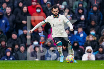 2022-02-13 - Liverpool forward Mohamed Salah during the English championship Premier League football match between Burnley and Liverpool on February 13, 2022 at Turf Moor in Burnley, England - BURNLEY VS LIVERPOOL - ENGLISH PREMIER LEAGUE - SOCCER