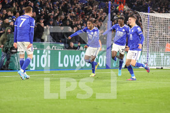 2022-02-13 - Leicester City Defender Ricardo Pereira (21) celebrates scoring 2-1 during the English championship Premier League football match between Leicester City and West Ham United on February 13, 2022 at the King Power Stadium in Leicester, England - LEICESTER CITY VS WEST HAM UNITED - ENGLISH PREMIER LEAGUE - SOCCER