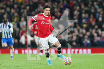 2022-02-16 - Manchester United Midfielder Jadon Sancho during the English championship Premier League football match between Manchester United and Brighton and Hove Albion on February 15, 2022 at Old Trafford in Manchester, England - MANCHESTER UNITED VS BRIGHTON AND HOVE ALBION - ENGLISH PREMIER LEAGUE - SOCCER
