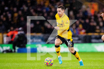 2022-02-20 - Daniel Podence of Wolverhampton during the English championship Premier League football match between Wolverhampton Wanderers and Leicester City on February 20, 2022 at Molineux stadium in Wolverhampton, England - WOLVERHAMPTON WANDERERS VS LEICESTER CITY - ENGLISH PREMIER LEAGUE - SOCCER
