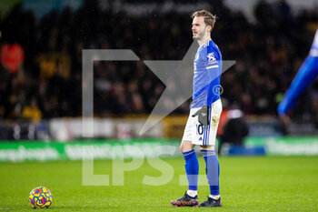 2022-02-20 - Leicester City Midfielder James Maddison during the English championship Premier League football match between Wolverhampton Wanderers and Leicester City on February 20, 2022 at Molineux stadium in Wolverhampton, England - WOLVERHAMPTON WANDERERS VS LEICESTER CITY - ENGLISH PREMIER LEAGUE - SOCCER