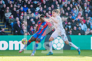 2022-02-26 - Crystal Palace defender Marc Guehi (6) and Burnley forward Jay Rodriguez (19) during the English championship Premier League football match between Crystal Palace and Burnley on February 26, 2022 at Selhurst Park in London, England - CRYSTAL PALACE VS BURNLEY - ENGLISH PREMIER LEAGUE - SOCCER
