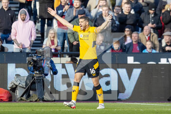 2022-02-27 - Wolverhampton Wanderers defender Conor Coady during the English championship Premier League football match between West Ham United and Wolverhampton Wanderers on February 27, 2022 at the London Stadium in London, England - WEST HAM UNITED VS WOLVERHAMPTON WANDERERS - ENGLISH PREMIER LEAGUE - SOCCER