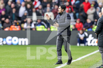 2022-03-06 - Mikel Arteta Manager of Arsenal during the English championship Premier League football match between Watford and Arsenal on March 6, 2022 at Vicarage Road in Watford, England - WATFORD VS ARSENAL - ENGLISH PREMIER LEAGUE - SOCCER
