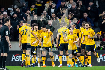 2022-03-10 - Wolverhampton Wanderers striker Daniel Podence (10) celebrates his goal 3-0 during the English championship Premier League football match between Wolverhampton Wanderers and Watford on March 10, 2022 at Molineux stadium in Wolverhampton, England - WOLVERHAMPTON WANDERERS VS WATFORD - ENGLISH PREMIER LEAGUE - SOCCER