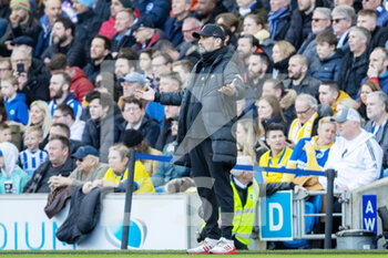 2022-03-12 - Liverpool manager Jurgen Klopp during the English championship Premier League football match between Brighton and Hove Albion and Liverpool on March 12, 2022 at the American Express Community Stadium in Brighton and Hove, England - BRIGHTON AND HOVE ALBION VS LIVERPOOL - ENGLISH PREMIER LEAGUE - SOCCER