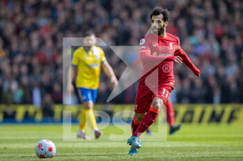 2022-03-12 - Liverpool striker Mohamed Salah during the English championship Premier League football match between Brighton and Hove Albion and Liverpool on March 12, 2022 at the American Express Community Stadium in Brighton and Hove, England - BRIGHTON AND HOVE ALBION VS LIVERPOOL - ENGLISH PREMIER LEAGUE - SOCCER