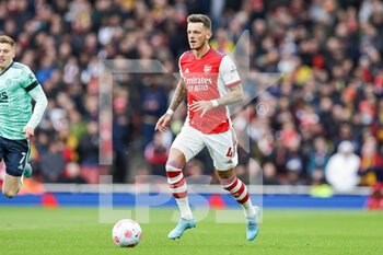 2022-03-13 - Ben White (4) of Arsenal during the English championship Premier League football match between Arsenal and Leicester City on March 13, 2022 at the Emirates Stadium in London, England - ARSENAL VS LEICESTER CITY - ENGLISH PREMIER LEAGUE - SOCCER