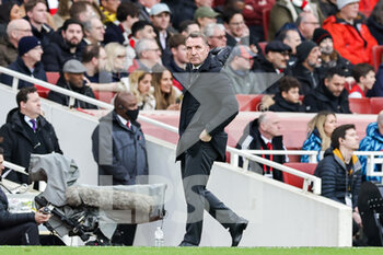 2022-03-13 - Brendan Rodgers Manager of Leicester City during the English championship Premier League football match between Arsenal and Leicester City on March 13, 2022 at the Emirates Stadium in London, England - ARSENAL VS LEICESTER CITY - ENGLISH PREMIER LEAGUE - SOCCER