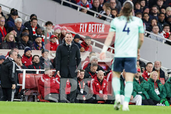 2022-03-13 - Brendan Rodgers Manager of Leicester City during the English championship Premier League football match between Arsenal and Leicester City on March 13, 2022 at the Emirates Stadium in London, England - ARSENAL VS LEICESTER CITY - ENGLISH PREMIER LEAGUE - SOCCER