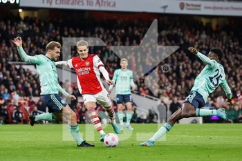 2022-03-13 - Martin Odegaard (8) of Arsenal during the English championship Premier League football match between Arsenal and Leicester City on March 13, 2022 at the Emirates Stadium in London, England - ARSENAL VS LEICESTER CITY - ENGLISH PREMIER LEAGUE - SOCCER