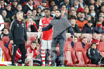 2022-03-13 - Mikel Arteta Manager of Arsenal during the English championship Premier League football match between Arsenal and Leicester City on March 13, 2022 at the Emirates Stadium in London, England - ARSENAL VS LEICESTER CITY - ENGLISH PREMIER LEAGUE - SOCCER