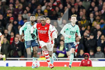 2022-03-13 - Eddie Nketiah (30) of Arsenal during the English championship Premier League football match between Arsenal and Leicester City on March 13, 2022 at the Emirates Stadium in London, England - ARSENAL VS LEICESTER CITY - ENGLISH PREMIER LEAGUE - SOCCER