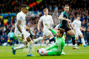 2022-03-13 - Leeds United midfielder Raphinha and Tim Krul of Norwich during the English championship Premier League football match between Leeds United and Norwich City on March 13, 2022 at Elland Road in Leeds, England - LEEDS UNITED VS NORWICH CITY - ENGLISH PREMIER LEAGUE - SOCCER